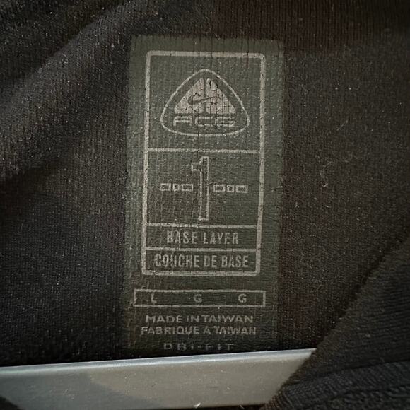 Nike ACG Men’s Large Black Dri-FIT 1/4 Zip Base Layer Long Sleeve Shirt - Picture 2 of 8